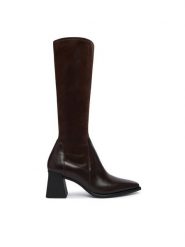 Vagabond Shoemakers Kozaki Hedda 5602-202-35 Brązowy ciemny. Brązowe kozaki damskie Vagabond Shoemakers, ze skóry, bez obcasa, na słupku. Za 824.99 zł.