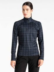 Dare 2b Koszulka funkcyjna "Divulge Core Stretch" w kolorze granatowo-czarnym rozmiar: 40. Czarne bluzki sportowe damskie Dare 2b, bez wzorów, z materiału, bez ramiączek. Za 79.03 zł.