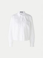 OUI Koszula 89529 1340707 Biały Regular Fit. Białe koszule damskie Oui, bez wzorów, z bawełny, bez kołnierzyka, bez ramiączek. Za 309.99 zł.