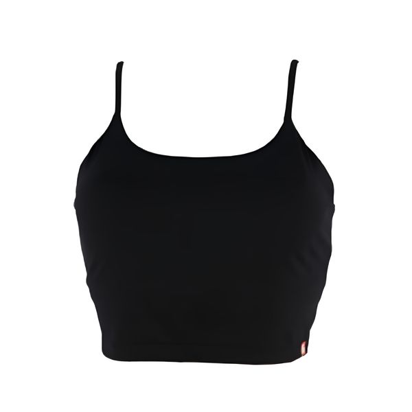 AT-006 TOP Sport - TOP Sportowy, Czarny. Czarne topy sportowe damskie BARNETT, xs, bez wzorów, z materiału, bez ramiączek. Za 175.00 zł.