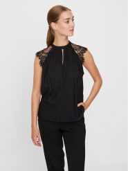 Vero Moda Bluzka Milla 10226072 Czarny Regular Fit. Czarne bluzki damskie Vero Moda, l, bez wzorów, z syntetyku, bez ramiączek. Za 119.99 zł.