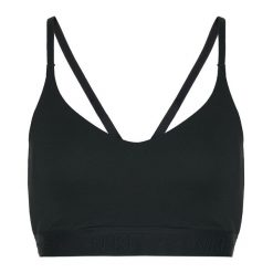 Biustonosz treningowy Nike Dri-Fit Indy Light Support. Czarne biustonosze sportowe damskie Nike, bez wzorów. Za 149.99 zł.