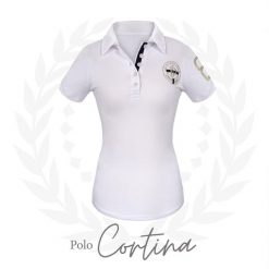 Koszulka polo do jazdy konnej damska JD ATTACK Cortina. Białe bluzki damskie JD ATTACK, l, bez wzorów, sportowe, bez kołnierzyka, bez ramiączek. Za 99.00 zł.