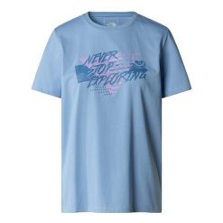 The North Face Koszulka Foundation Traces Graphic Nf0A882Uqeo. Niebieskie bluzki sportowe damskie The North Face, bez wzorów, bez ramiączek. Za 151.99 zł.