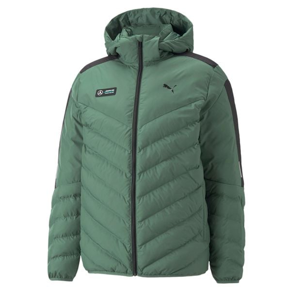 Kurtka męska Puma MAPF1 MT7 ECOLITE DOWN. Zielone kurtki męskie Puma, m, bez wzorów, z puchu, z kapturem. Za 299.00 zł.