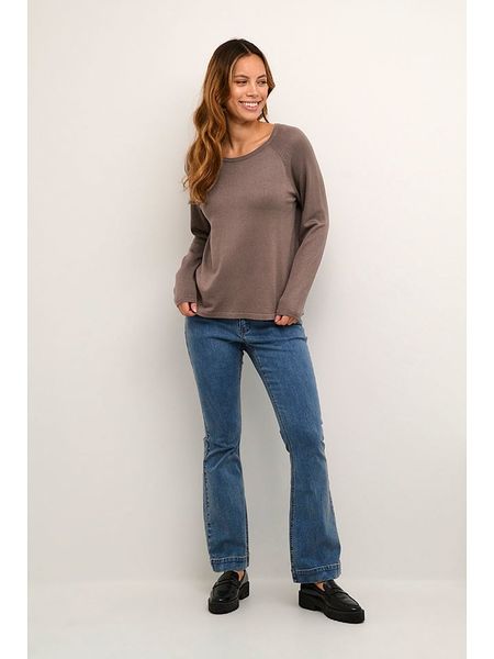 CULTURE Sweter w kolorze beżowym rozmiar: XL. Brązowe swetry klasyczne damskie Culture, xl, bez kołnierzyka. Za 78.99 zł.