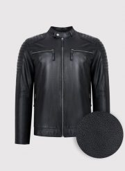 PAKO LORENTE – Kurtka skórzana P22SF-5S-001-C-0. Czarne kurtki męskie Pako Lorente, m, bez wzorów, ze skóry, bez kaptura. Za 999.99 zł.