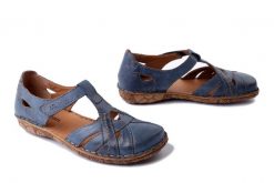 JOSEF SEIBEL 79529 95 505 Rosalie 29 dunkelblau, sandały damskie. Niebieskie sandały damskie Josef Seibel, bez wzorów, ze skóry, bez obcasa. Za 299.90 zł.