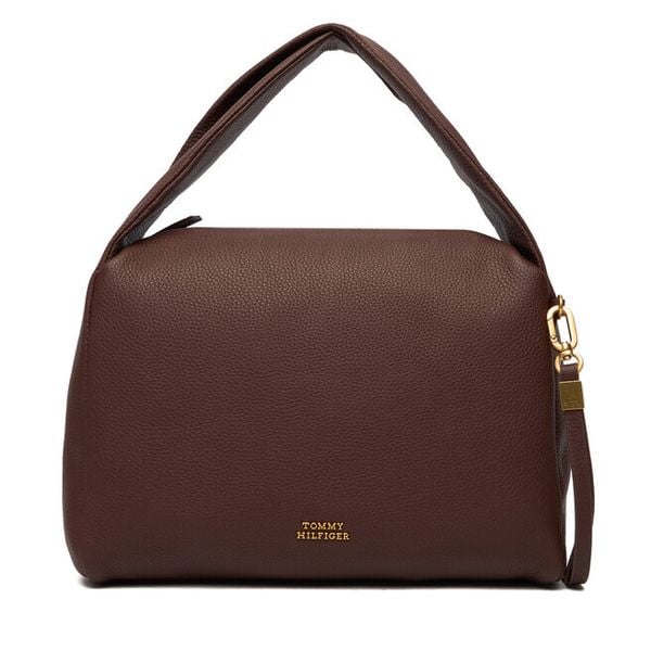 Torebka Tommy Hilfiger. Brązowe torebki klasyczne damskie Tommy Hilfiger, bez wzorów, bez dodatków. Za 636.99 zł.
