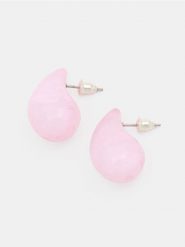 Kolczyki z błyszczącym wykończeniem - różowy. Czerwone kolczyki damskie Sinsay. Za 9.99 zł.