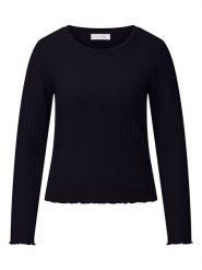 Rich & Royal Koszulka w kolorze czarnym rozmiar: S. Czarne t-shirty damskie Rich & Royal, s, bez wzorów, prążkowane, bez kołnierzyka. Za 137.10 zł.