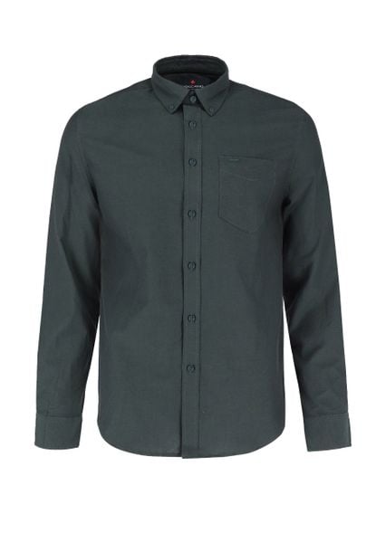 Czarna koszula, Regular Fit, K-TERSI. Czarne koszule męskie Volcano, m, bez wzorów, z bawełny, bez kołnierzyka, bez ramiączek. Za 149.99 zł.