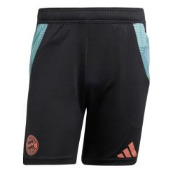 Szorty szkolenie Bayern Munich Tiro 2024/25. Czarne szorty męskie Adidas, bez kołnierzyka. Za 190.75 zł.