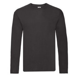 Oryginalna Koszulka Z Długim Rękawem Unisex Dla Dorosłych. Czarne bluzki damskie Fruit of the Loom, xl, bez wzorów, sportowe, bez kołnierzyka, bez ramiączek. Za 54.99 zł.