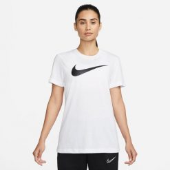Koszulka treningowa damska Nike Wmns Drifit Park 20. Białe bluzki damskie Nike, xs, bez wzorów, sportowe, bez kołnierzyka, bez ramiączek. Za 162.00 zł.