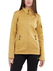 Sweter polarowy damski Fundango Antila Fleece. Żółte golfy damskie Fundango, s, bez wzorów, z materiału, bez ramiączek. Za 179.00 zł.