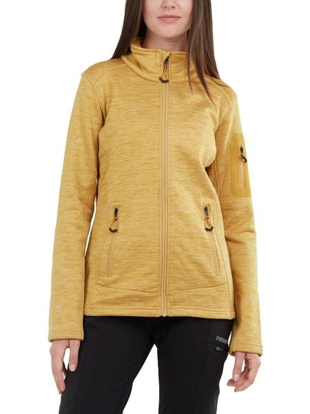 Sweter polarowy damski Fundango Antila Fleece. Żółte golfy damskie Fundango, s, bez wzorów, z materiału, bez ramiączek. Za 179.00 zł.