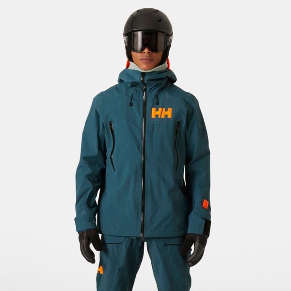 Kurtka narciarska Helly Hansen Sogn Shell 2.0. Zielone kurtki męskie Helly Hansen, m, bez wzorów, bez kaptura, narciarskie. Za 1,536.00 zł.