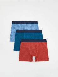 3 pack bokserek Long - niebieski. Niebieskie bokserki męskie Reserved, bez wzorów. W wyprzedaży za 55.99 zł.
