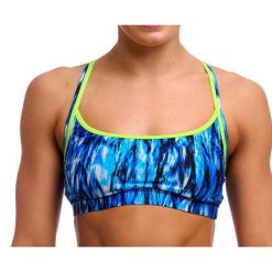 Strój dwuczęściowy Funkita Sports Top Wing Streak - góra od bikini. Niebieskie bikini damskie FUNKITA, bez wzorów. Za 139.00 zł.