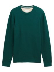 Tom Tailor Sweter w kolorze morskim rozmiar: XL. Niebieskie swetry męskie Tom Tailor, xl, bez wzorów, z bawełny, bez kołnierzyka. Za 110.04 zł.