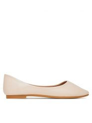 JENNY Baleriny CAMILLE WSS20701-01 Beżowy. Brązowe baleriny damskie Jenny, bez wzorów, z materiału, bez obcasa. Za 89.99 zł.