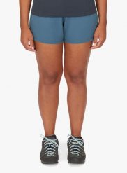 Spodenki turystyczne damskie Rab Momentum Shorts. Niebieskie szorty damskie RAB, bez wzorów, z materiału. Za 235.39 zł.