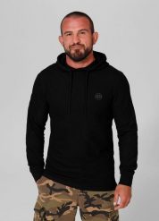 Bluza męska Pitbull z kapturem Pique Rockey. Czarne bluzy sportowe męskie PITBULL, bez wzorów, sportowe, bez kołnierzyka, bez ramiączek. Za 179.00 zł.