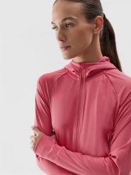 4F Bluza treningowa z materiałów z recyklingu damska XS. Czarne bluzy z kapturem damskie 4f, xs, z dzianiny. Za 229.99 zł.