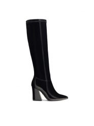 Nine West Kozaki SHARLEEZ 13196H Czarny. Czarne kozaki damskie Nine West, z tworzywa sztucznego, bez obcasa, na słupku. Za 329.99 zł.