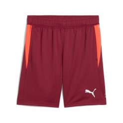 Męskie szorty treningowe do padla INDIVIDUAL PUMA Dark Crimson White Glowing Red. Białe szorty męskie Puma, bez kołnierzyka. W wyprzedaży za 139.00 zł.