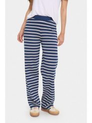 SAINT TROPEZ Spodnie w kolorze niebiesko-białym rozmiar: XS. Niebieskie spodnie materiałowe damskie Saint Tropez, bez wzorów, z materiału, z podwyższonym stanem. Za 106.38 zł.