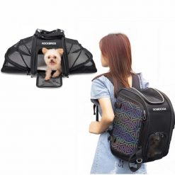 Torba rowerowa Rockbros transportowa dla kotów i psów. Czarne torebki klasyczne damskie ROCKBROS, bez wzorów, bez dodatków. Za 369.99 zł.