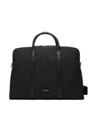 Calvin Klein Torba na laptopa Embossed Woven Commuter LV04D3207G Czarny. Czarne torby na laptopa damskie CALVIN KLEIN, bez wzorów, ze skóry. Za 649.99 zł.