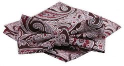 Męska Mucha z Poszetką Alties - Orientalny Wzór. Czerwone krawaty i muchy męskie Alties, bez wzorów, eleganckie. Za 54.00 zł.