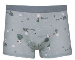 Bokserki Obcisłe, Szare w Mewy, Bawełniane, Majtki z Elastanem -ALTIES. Szare bokserki męskie Alties, bez wzorów, z bawełny. Za 35.00 zł.