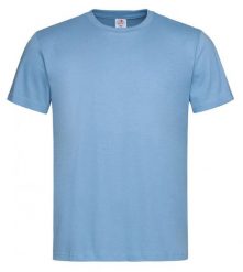 Jasny Niebieski Bawełniany T-Shirt Męski Bez Nadruku -STEDMAN- Koszulka, Krótki Rękaw, Basic, U-neck. Niebieskie t-shirty męskie Stedman, l, bez wzorów, z bawełny, bez kołnierzyka. Za 45.00 zł.