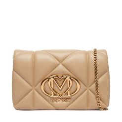 Torebka LOVE MOSCHINO. Brązowe torebki wieczorowe Love Moschino, bez wzorów, wizytowe, bez kołnierzyka, bez ramiączek. Za 789.99 zł.