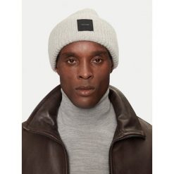 Czapka Calvin Klein. Szare czapki męskie CALVIN KLEIN, na zimę, bez wzorów. Za 249.99 zł.