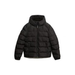Kurtka puchowa Superdry Sports. Czarne kurtki treningowe męskie Superdry., l, bez wzorów, z materiału. Za 456.00 zł.