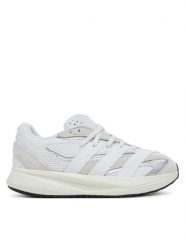 Adidas Sneakersy Lightblaze JQ4758 Biały. Białe buty sportowe dziewczęce Adidas, bez wzorów, z materiału, bez zapięcia. Za 209.99 zł.