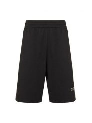 EA7 Emporio Armani Szorty sportowe 7M002193 AF13512 UC001 Czarny Slim Fit. Czarne szorty męskie EA7 Emporio Armani, bez wzorów, z bawełny, sportowe. Za 439.99 zł.