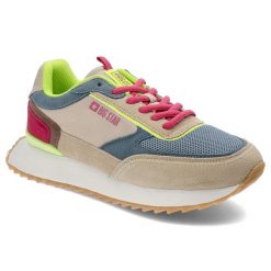 Kolorowe Sneakersy Big Star Modne Sportowe Obuwie Damskie. Brązowe buty sportowe na co dzień damskie Big Star, bez wzorów, z materiału. Za 199.00 zł.