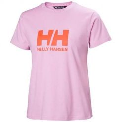 Koszulka sportowa damska Helly Hansen Logo. Czerwone bluzki sportowe damskie Helly Hansen, l, bez wzorów, z bawełny, bez ramiączek. Za 252.00 zł.