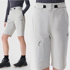 SPODENKI DAMSKIE 4F TREKKINGOWE SZYBKOSCHNĄCE PRZED KOLANO WIELOKOLOROWE. Spodenki sportowe damskie 4f, l, z materiału, do biegania. Za 169.99 zł.