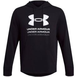 Męska Bluza Z Grafiką Rival Terry. Czarne bluzy bez kaptura męskie Under Armour, m. Za 376.99 zł.
