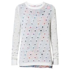 Desigual Damski sweter Jers Carol Egret 19SWJFAB 1031 (rozmiar S). Swetry klasyczne damskie Desigual, s, bez kołnierzyka. W wyprzedaży za 228.00 zł.
