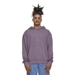 Lekka Męska Bluza Z Kapturem Frotte. Fioletowe bluzy z kapturem męskie Urban Classics, m. Za 122.99 zł.
