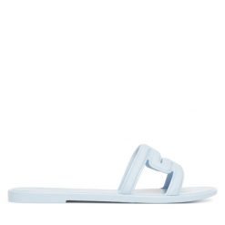 Klapki Melissa. Szare klapki damskie Melissa, bez wzorów, bez obcasa. Za 149.99 zł.