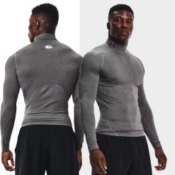 Koszulka fitness męska Under Armour Ua Hg Armour Comp Mock z długim rękawem. Szare bielizna termoaktywna męska Under Armour, m, bez wzorów. Za 139.99 zł.